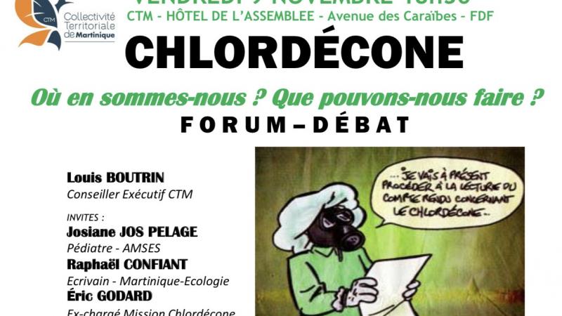 CHLORDECONE - QUE POUVONS-NOUS FAIRE ? : FORUM DEBAT VENDREDI 9 NOV 18h30 - CTM AVENUE DES CARAÏBES 