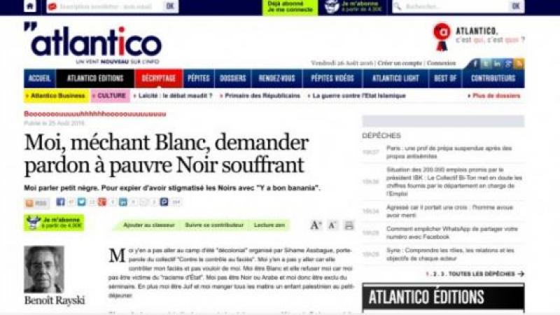 Atlantico publie un article incroyablement raciste en toute tranquillité