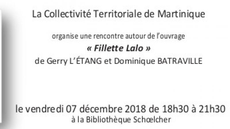Gerry L’Etang présente « Fillette Lalo » à la Bibliothèque Schoelcher