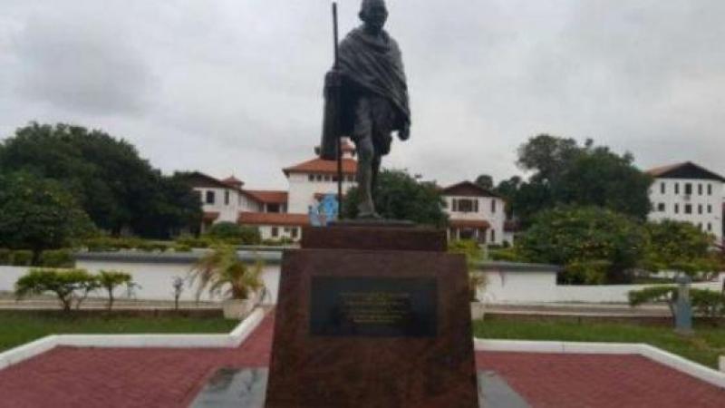 GHANAIANS WANT THIS STATUE OF BLACK PEOPLE HATER MAHATMA GHANDI REMOVED