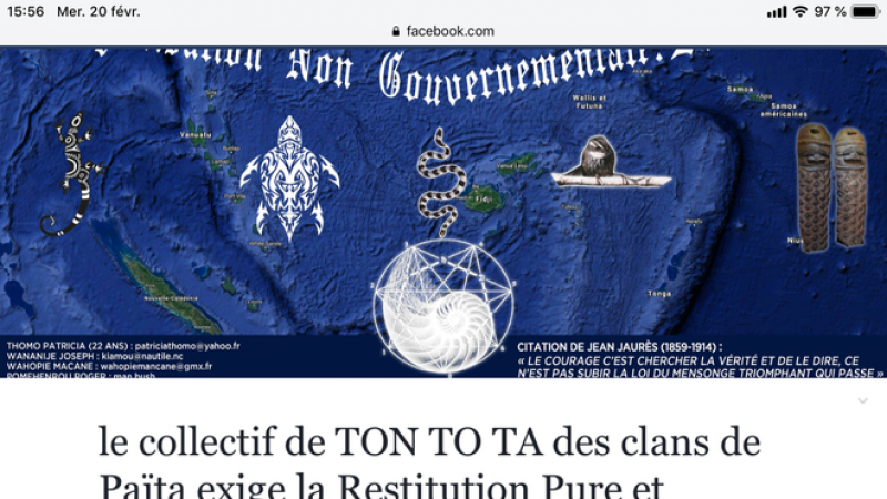 Le collectif de TON TO TA des clans de Païta exige la Restitution de son Titre Minier