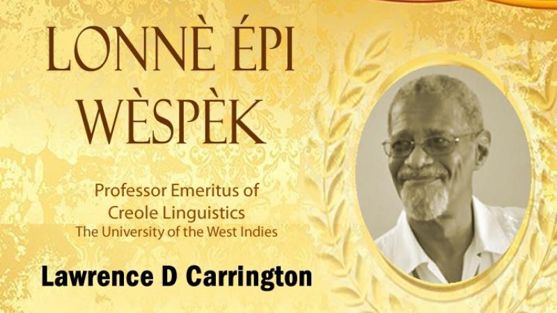 Prof Lawrence D. Carrington, honoured by Trinidad and Tobago for his work on French Creole