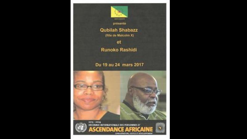 Qubilah Shabazz (fille de Malcolm X) en Guyane pour les 50 ans du drapeau