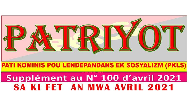 Patriyot #100 Avril 2021 - supplément