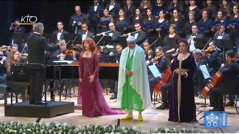 "Allahu Akbar", "Adonaï" et "Ave Maria" à l'unisson devant Sa majesté le Roi Mohammed VI et le Pape François
