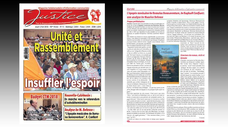  "JUSTICE" n° 14 : budget de la ville de Fort-de-France ; affaire CEREGMIA ; un "radar" pour le BTP ; austérité de l'ère MACRON...