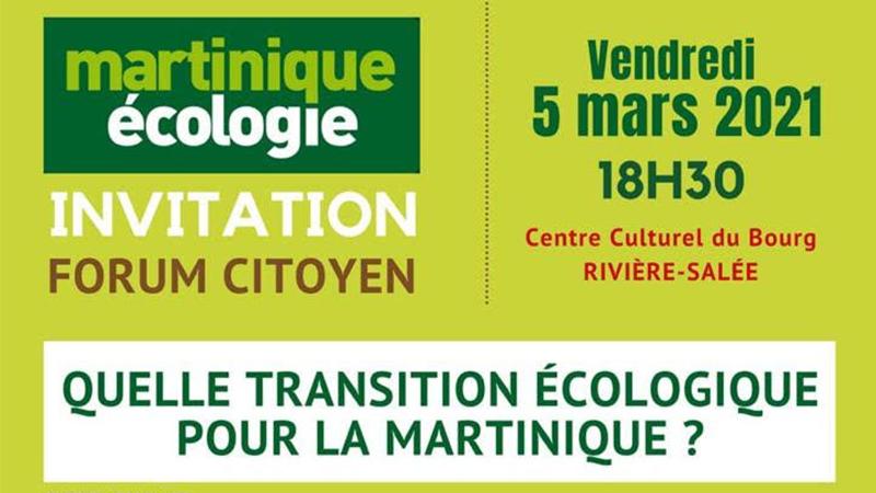 Conférence-débat de Martinique-Ecologie à Rivière-Salée sur "la transition écologique"